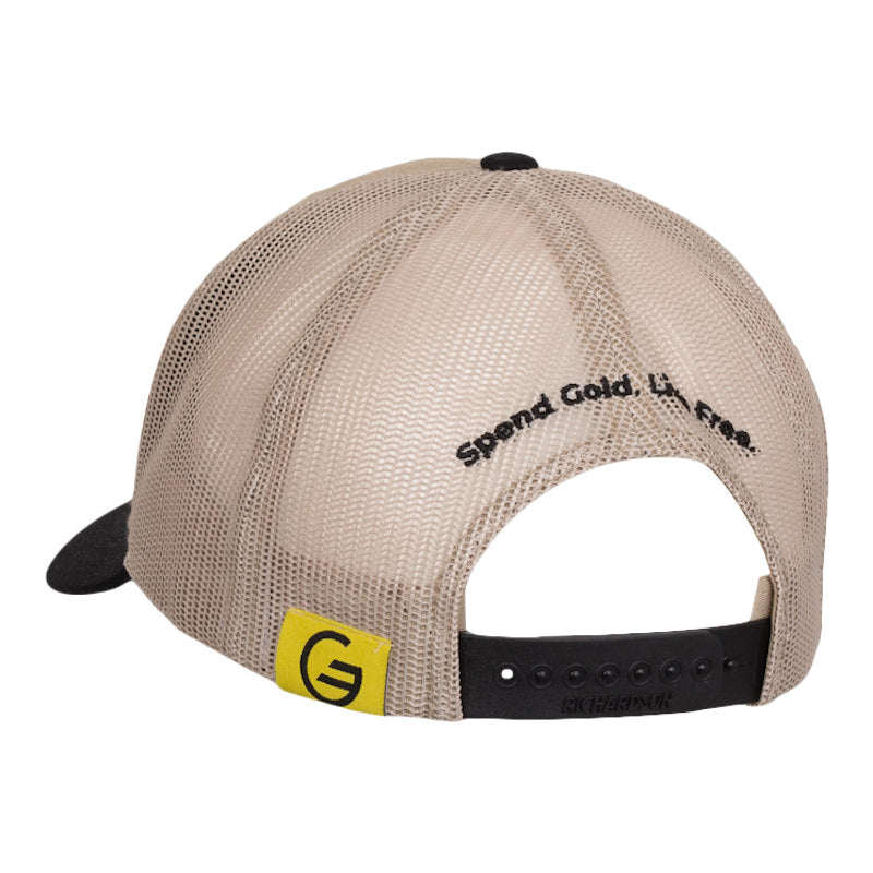 Live Free Spend Gold Trucker Hat